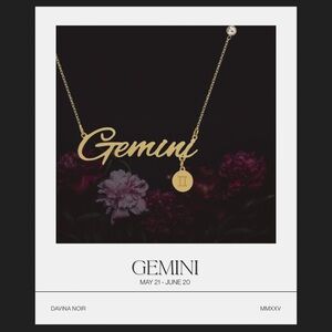 Gemini  Zodiac Gold Necklace